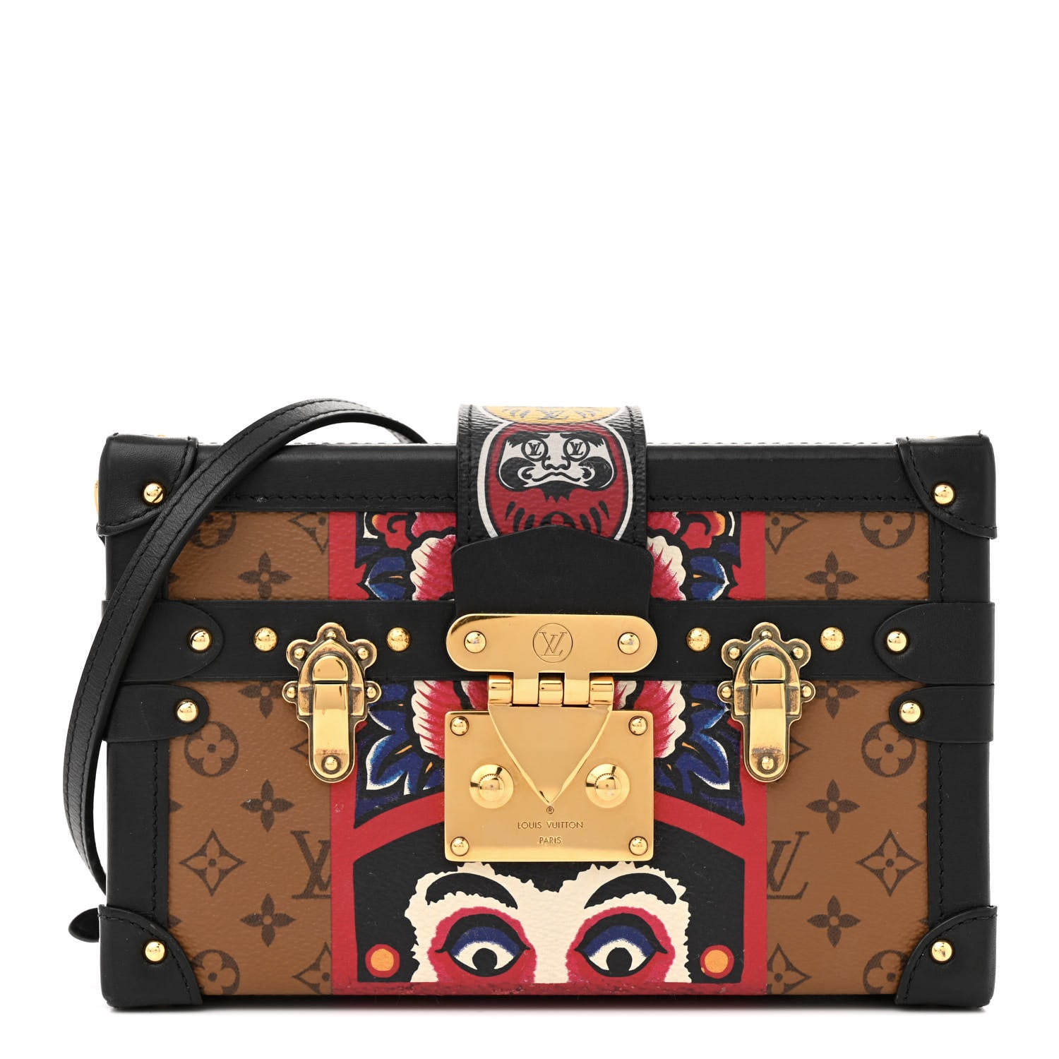 Louis Vuitton Reverse Monogram Kabuki Petite Malle Black 1 of 10