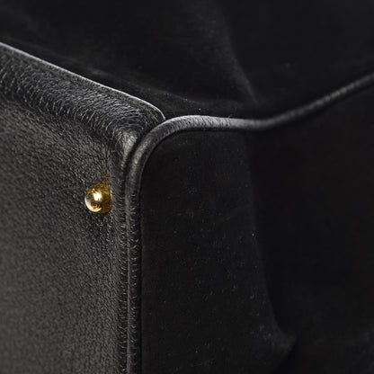 Gucci Suede Bamboo Top Handle Bag Black 19 of 22