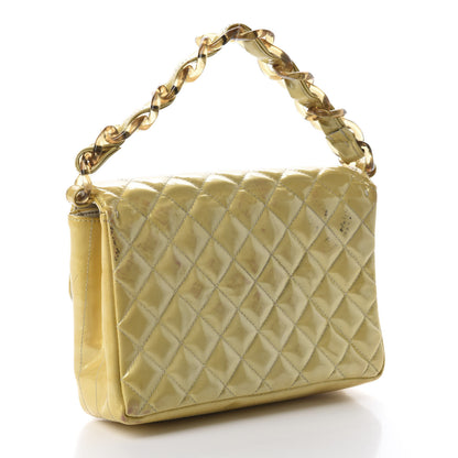 Chanel Patent Quilted Small Flap Beige 4 of 18