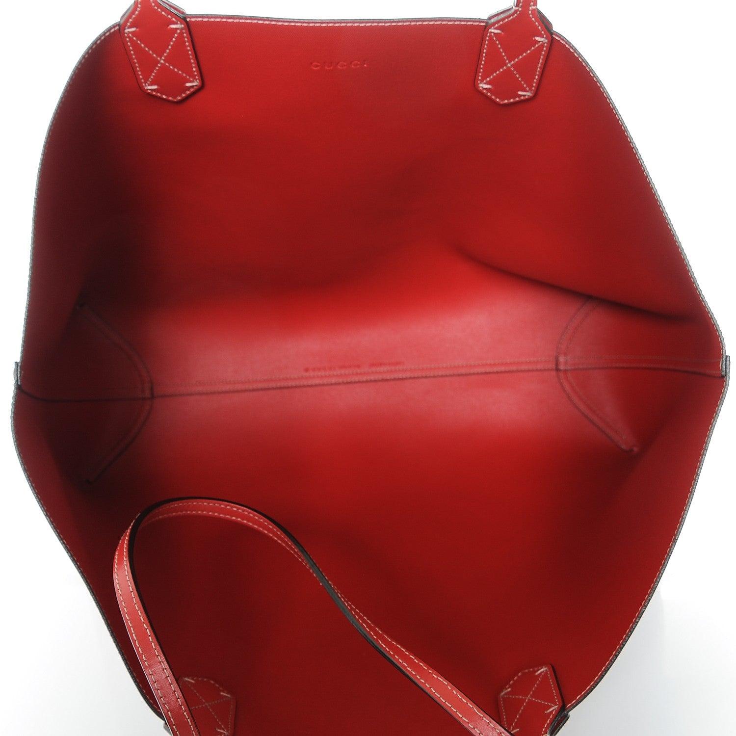 Gucci GG Supreme Monogram Large Reversible Tote Beige Red 5 of 7