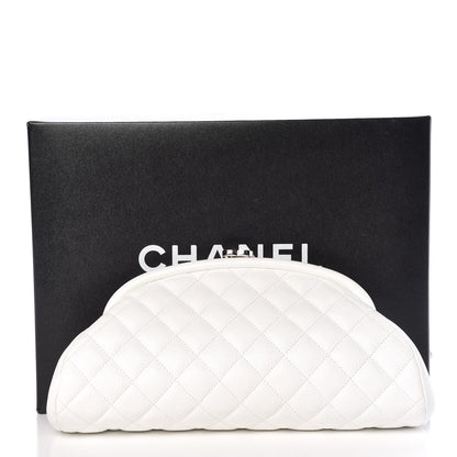 Chanel Caviar Quilted Timeless Clutch White 10 of 10