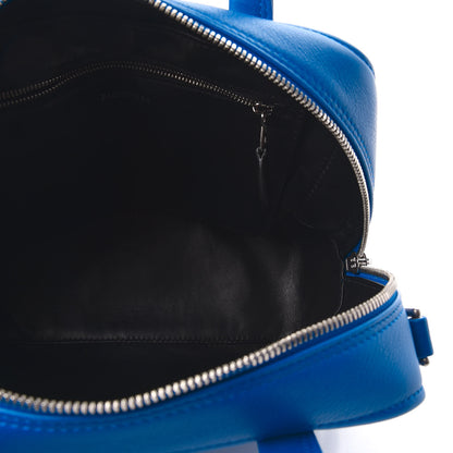 Balenciaga Shiny Day Calfskin Logo XS Triangle Square Bag Bleu Roi White 7 of 9