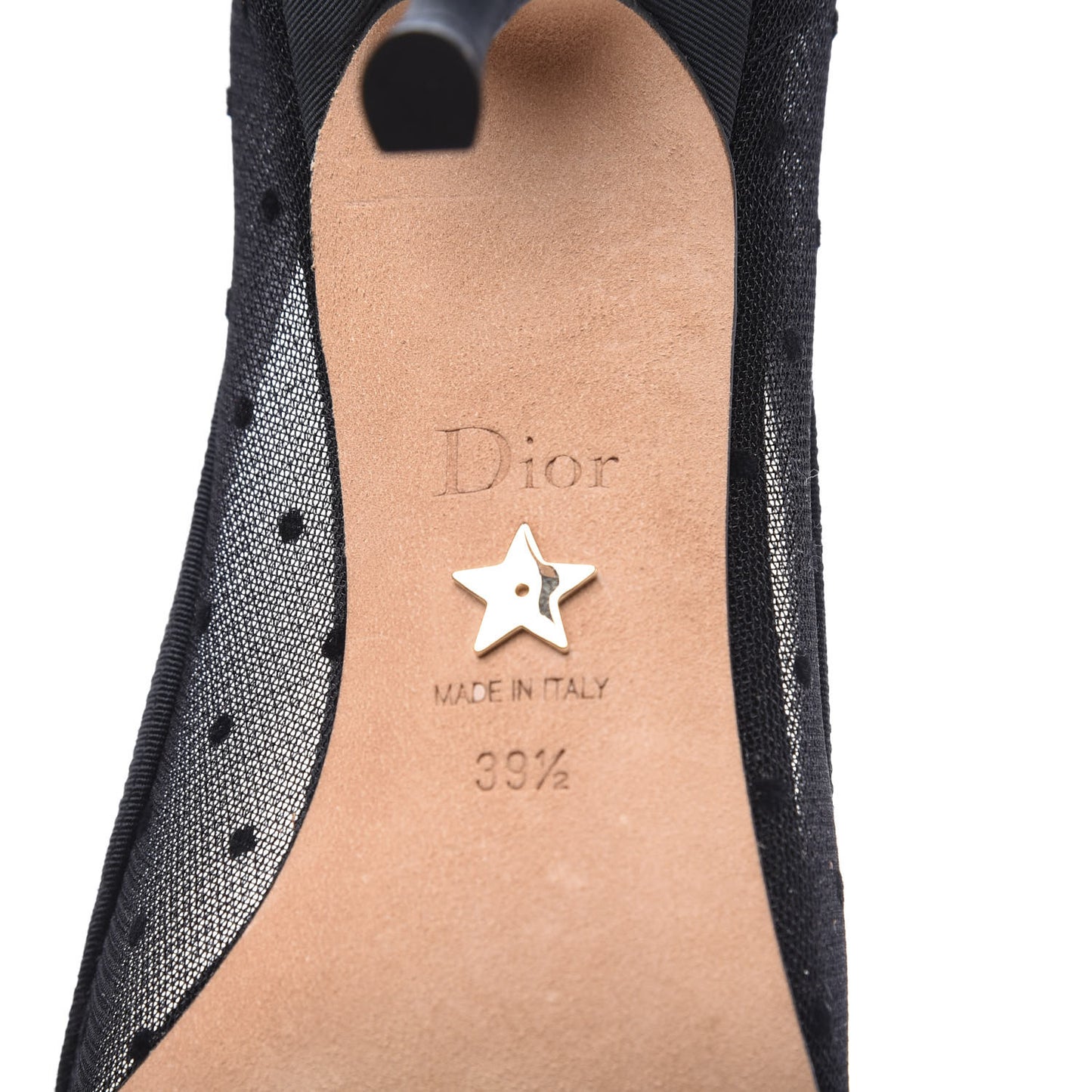 Mesh Blossom Pumps 39.5 Black