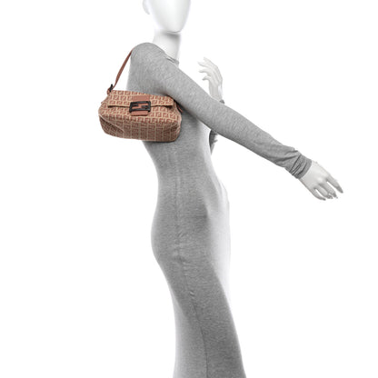 Fendi Zucchino Vitello Mini Mama Baguette Beige Bruciato Bois de Rose 2 of 11