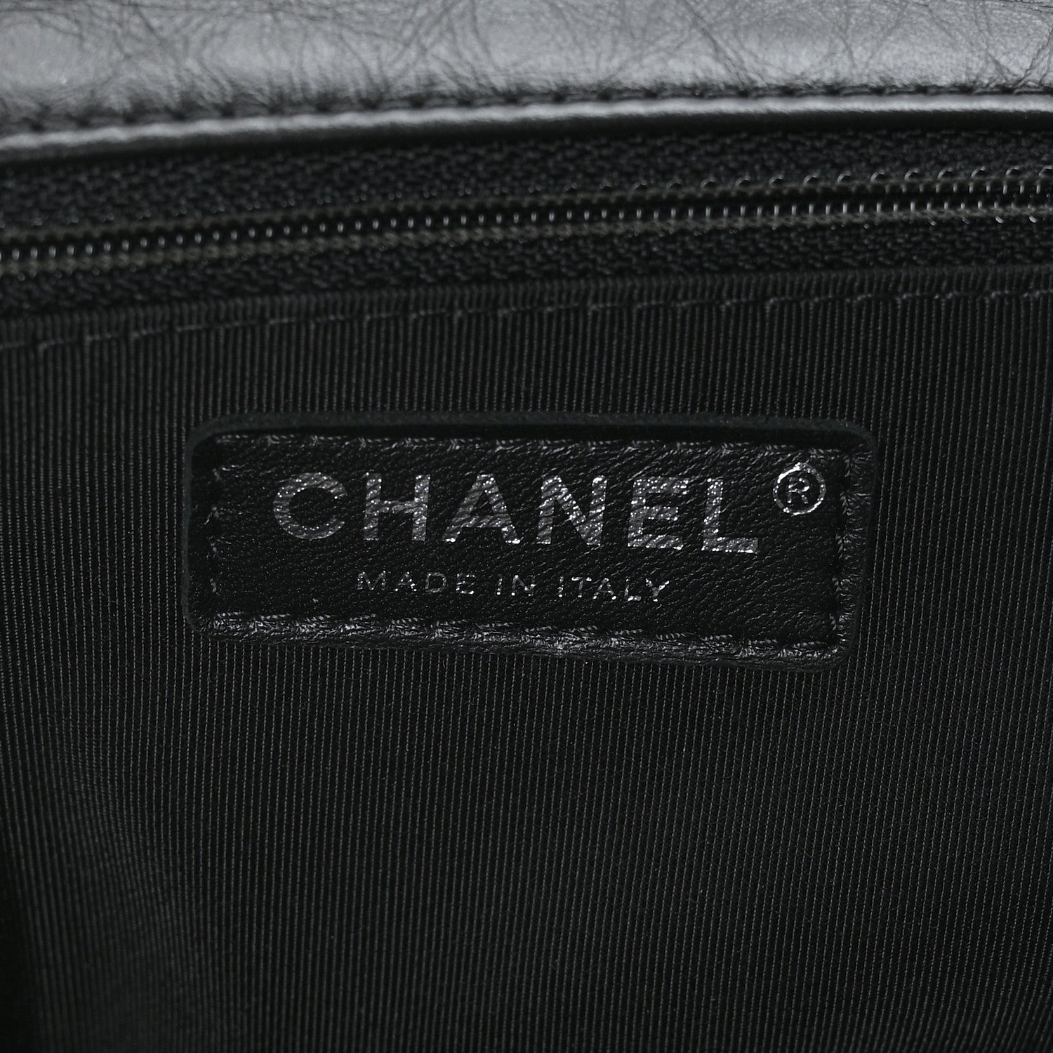 Chanel Crumpled Calfskin Quilted Large Chain All Over Flap Bag Black 6 of 9