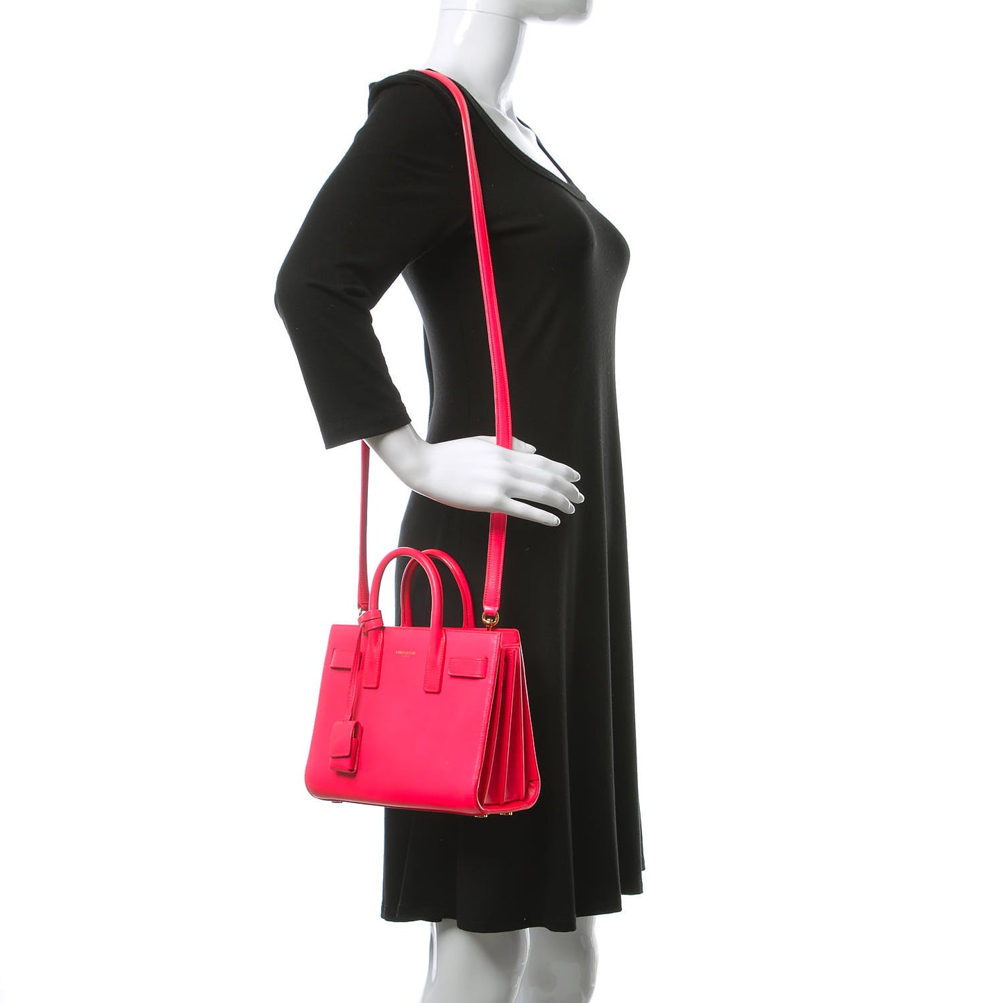 Calfskin Nano Sac De Jour Fluo Pink