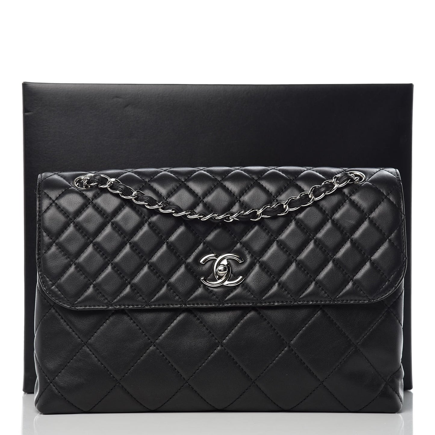 Calfskin Quilted In The Business Flap Bag Black