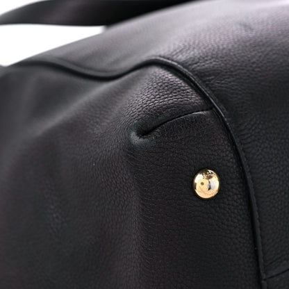 Salvatore Ferragamo Grained Calfskin Bitter Pocket Tote Black 10 of 15