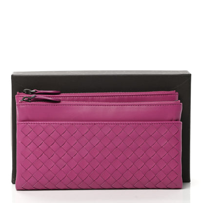Bottega Veneta Nappa Intrecciato Double Zip Clutch Wallet Ametista 12 of 12