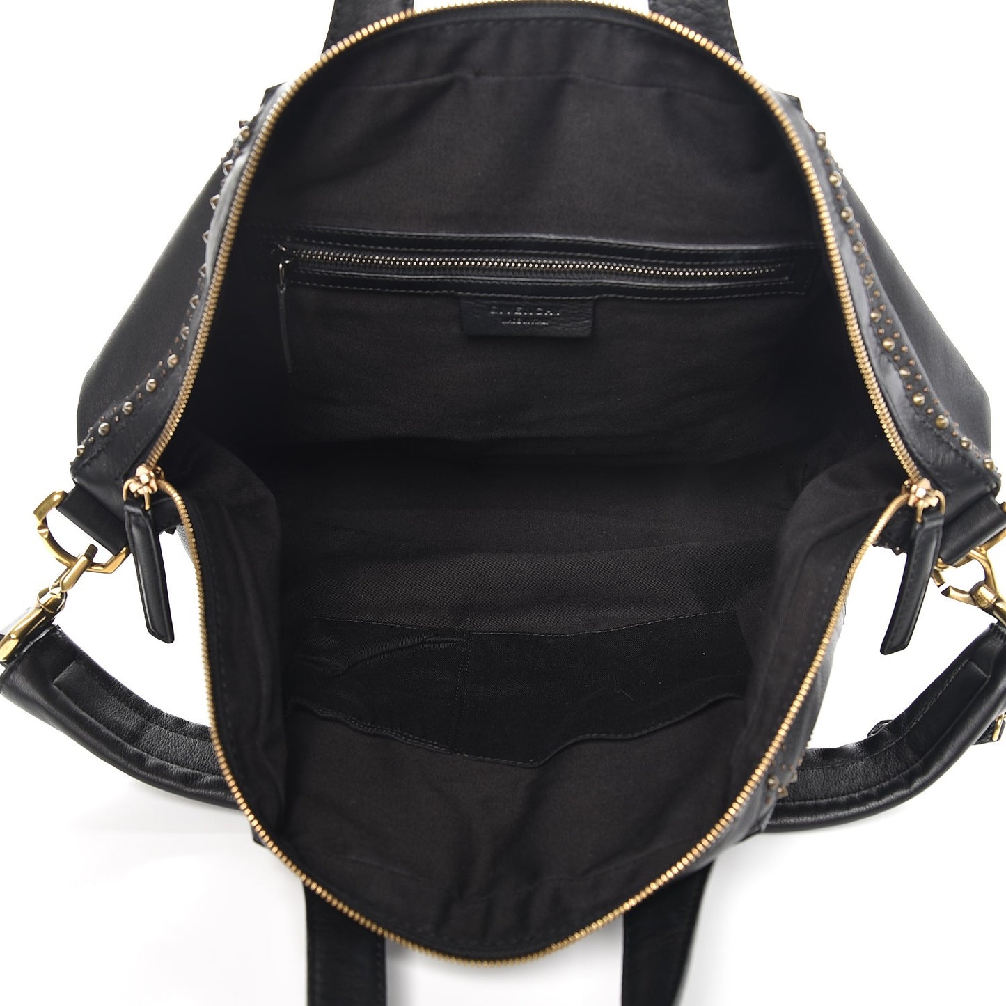 Lambskin Studded Medium Nightingale Black