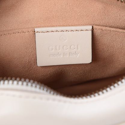 Gucci Calfskin Matelasse Mini GG Marmont Chain Shoulder Bag White 7 of 9