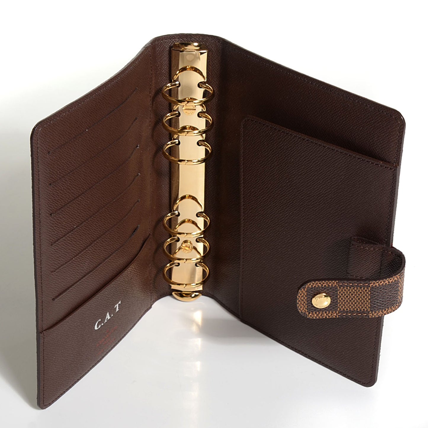 Damier Ebene Medium Ring Agenda Cover