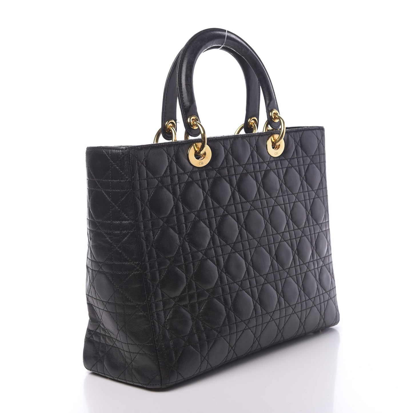 Lambskin Cannage Large Lady Dior Black