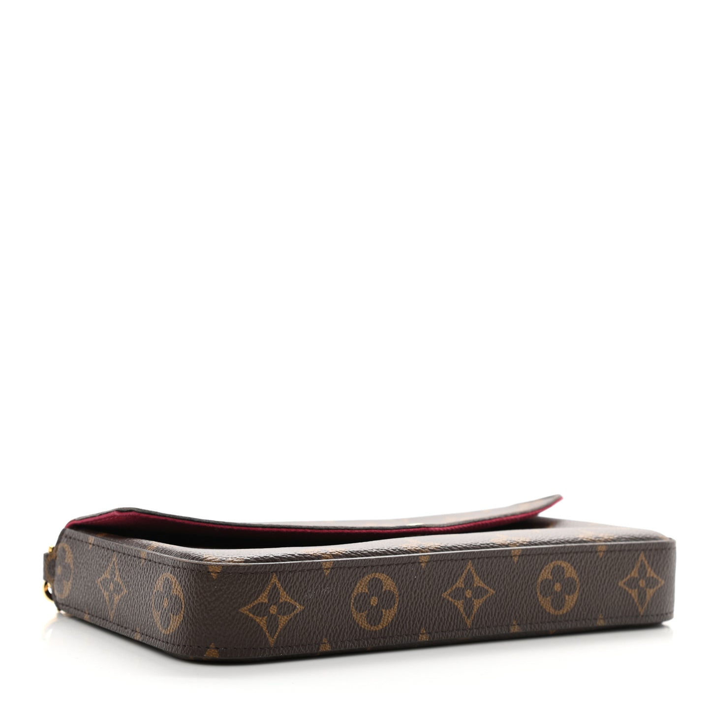Monogram Pochette Felicie Chain Wallet Fuchsia