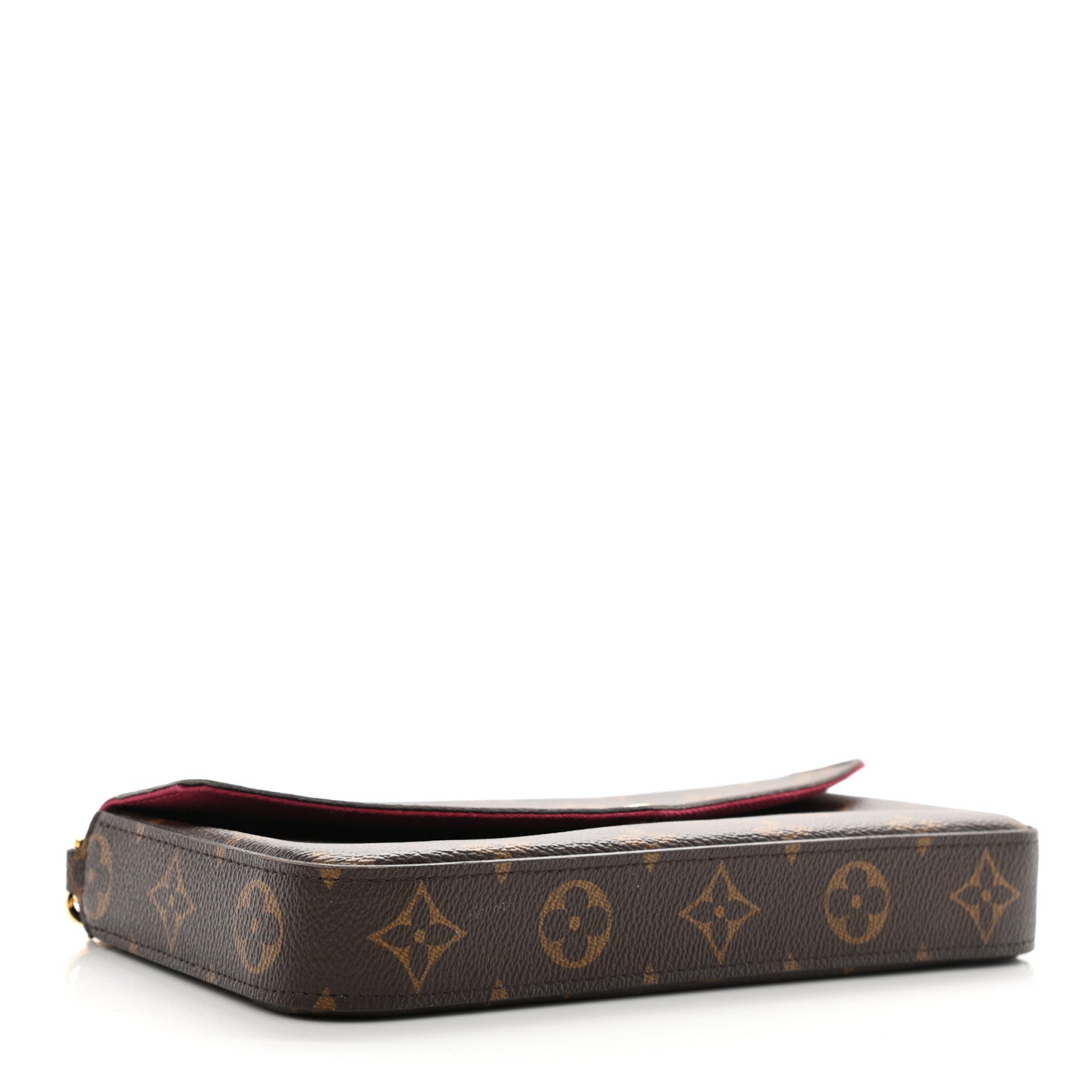 Louis Vuitton Monogram Pochette Felicie Chain Wallet Fuchsia 5 of 10