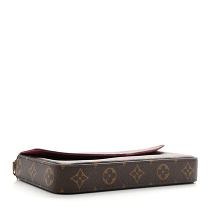 Louis Vuitton Monogram Pochette Felicie Chain Wallet Fuchsia 5 of 10
