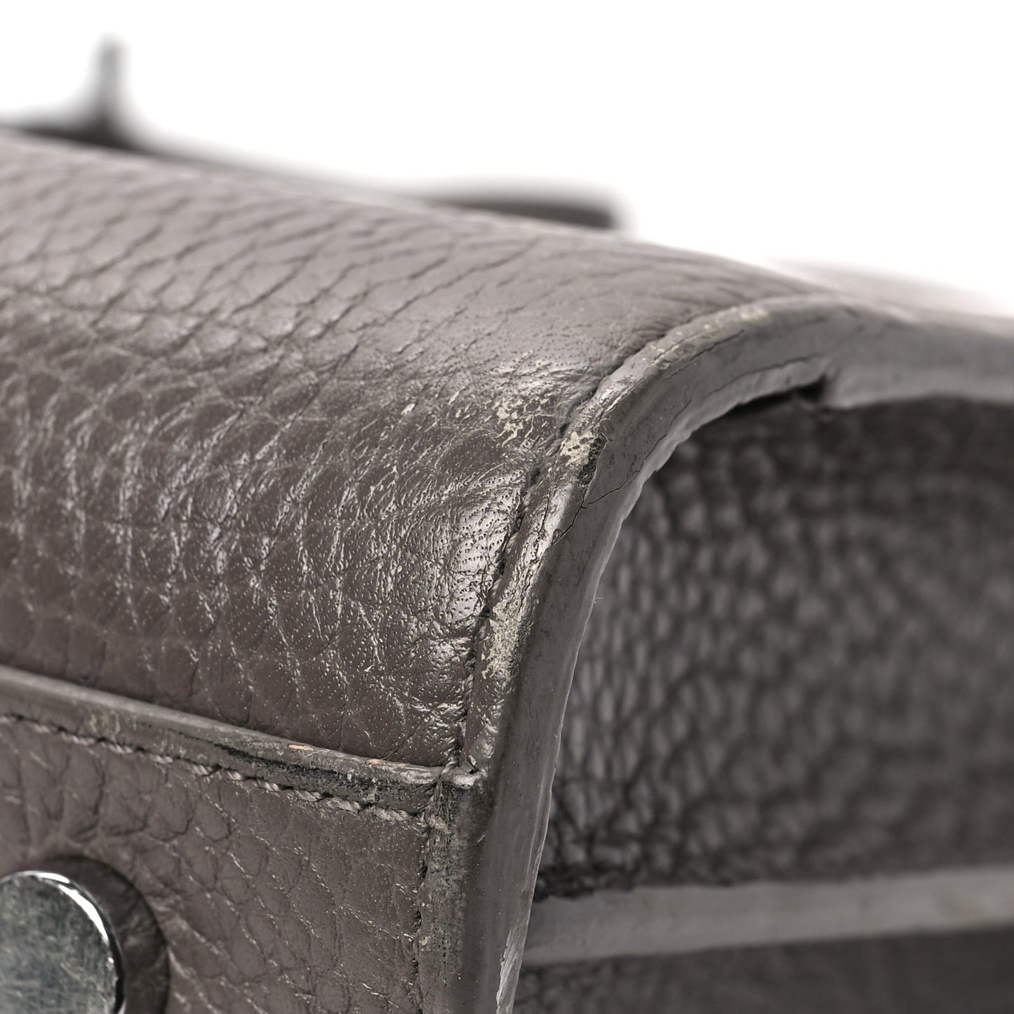 Grained Calfskin Small Sac De Jour Fog
