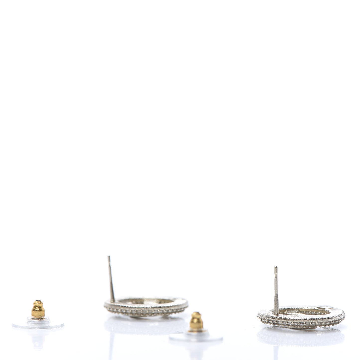 Crystal CC Vendome Round Earrings Gold