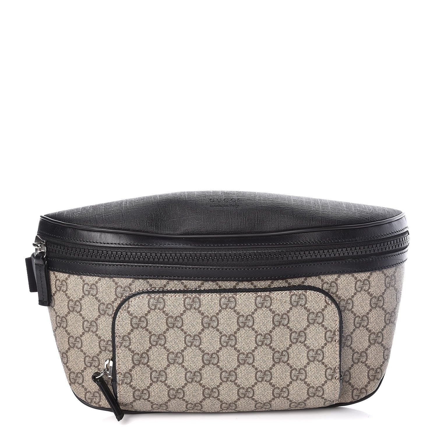Gucci GG Supreme Monogram Belt Bag Black 1 of 9