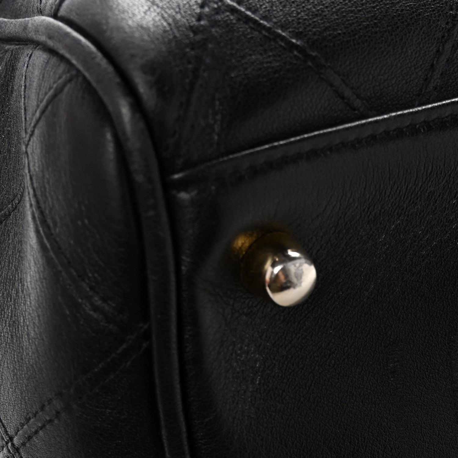 Chanel Calfskin Stitched Duffle Travel Bag Black 1905501