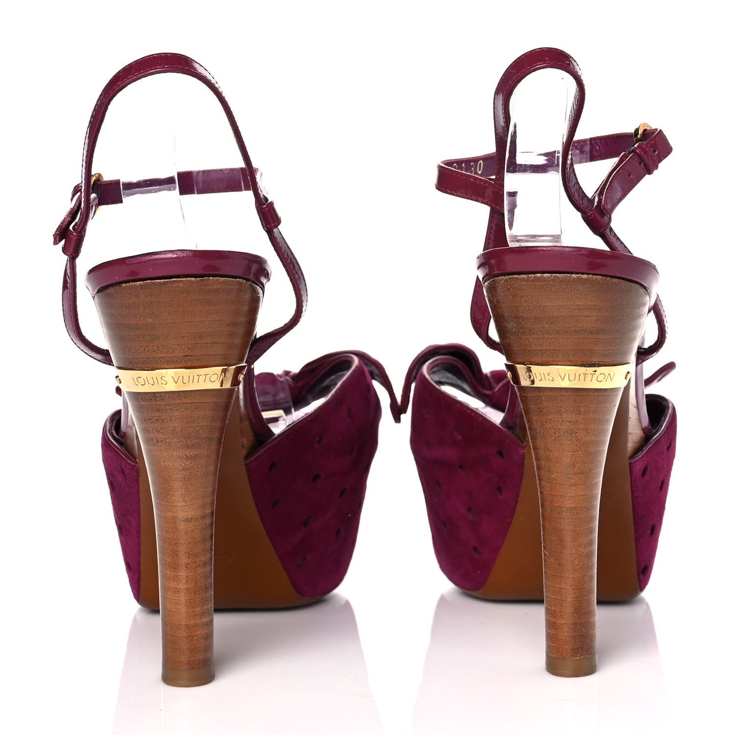 Suede Wooden Platform Sandals 41