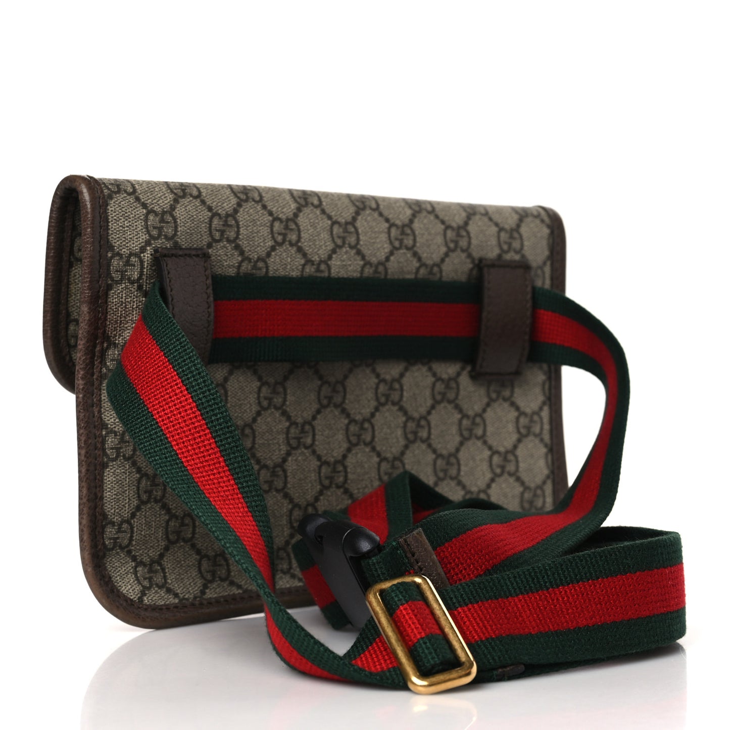 GG Supreme Monogram Neo Vintage Web Belt Bag Brown