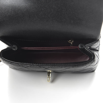 Chanel Caviar Quilted Extra Mini Coco Handle Flap Black 5 of 11