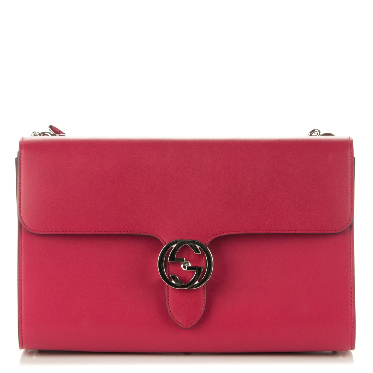 Moon Calfskin Medium Interlocking G Shoulder Bag Petunia