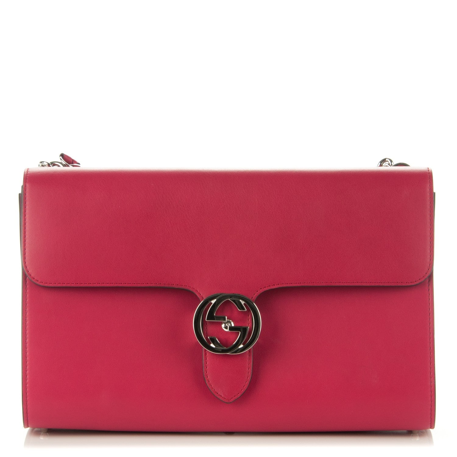 Gucci Moon Calfskin Medium Interlocking G Shoulder Bag Petunia 1 of 7
