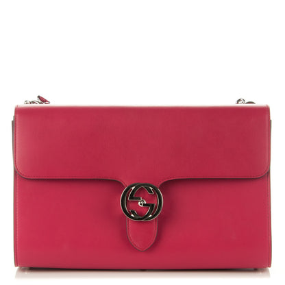 Gucci Moon Calfskin Medium Interlocking G Shoulder Bag Petunia 1 of 7