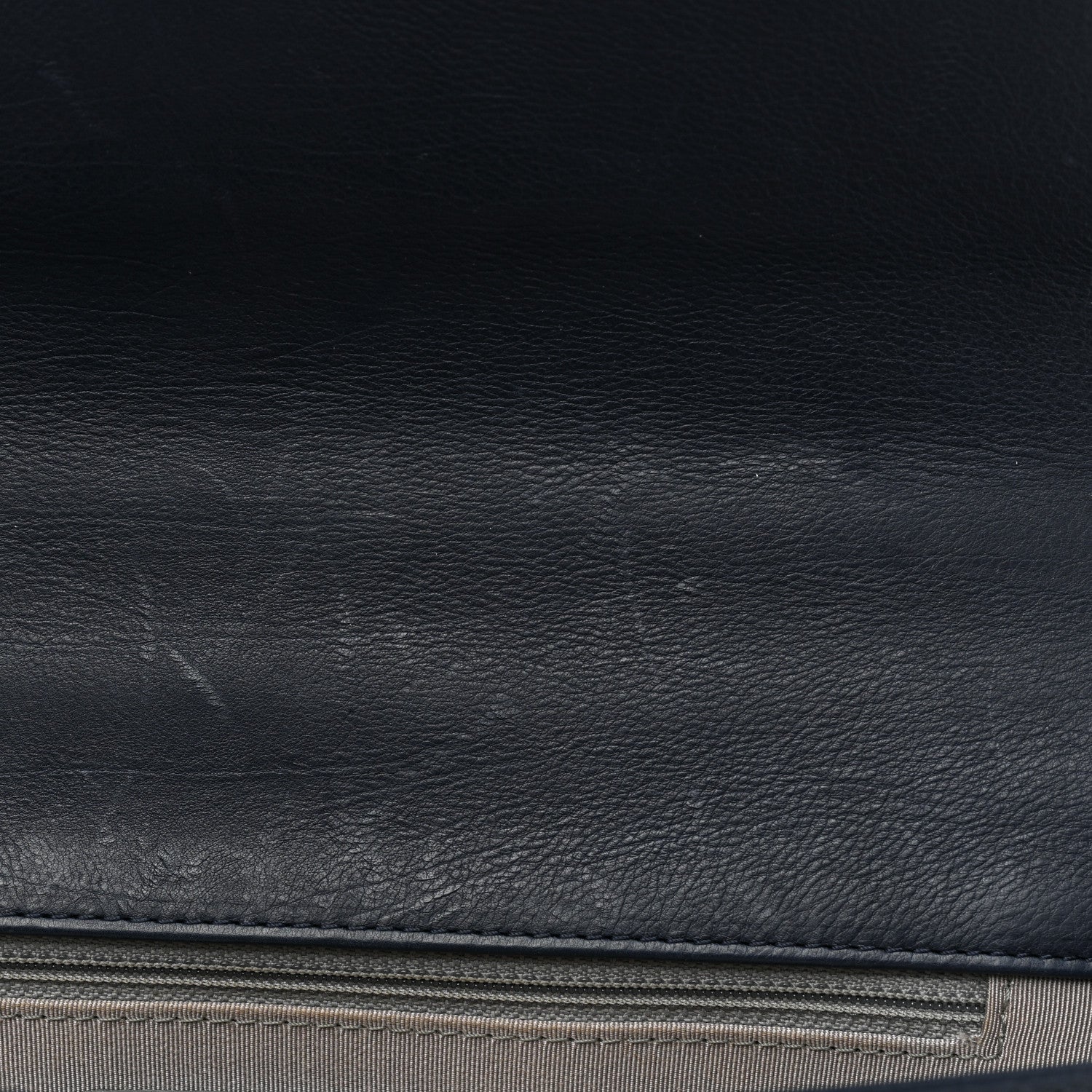 Chanel Calfskin Double Stitch Large Boy Flap Navy Blue 13 of 19