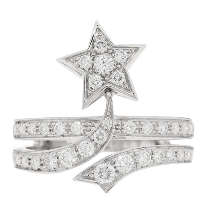 Chanel 18K White Gold Diamond Etolie Filante Ring 50 5.25 1 of 4