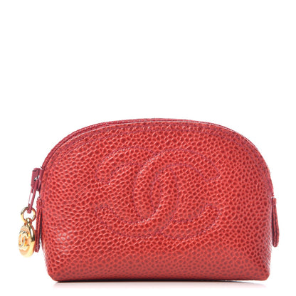 Chanel Caviar CC Coin Purse Red 1 of 9
