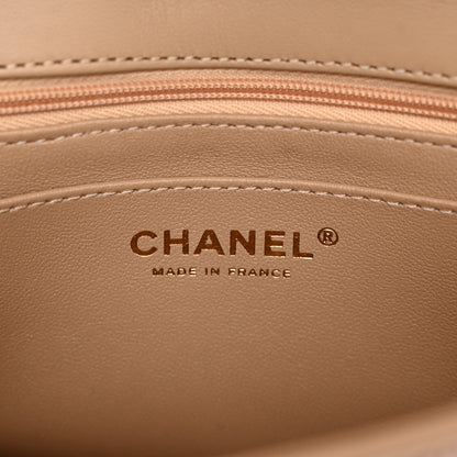 Chanel Braided Raffia Quilted Mini Rectangular Flap Dark Beige 6 of 11