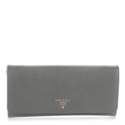 Prada Saffiano Metal Oro Chain Wallet Marmo 1 of 8