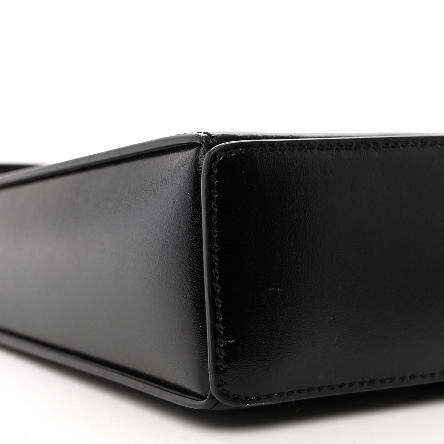 Box Calfskin Mini Cut Out Shoulder Bag Black