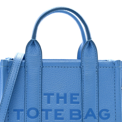 Marc Jacobs Grained Calfskin Mini The Tote Bag Spring Blue 5 of 9