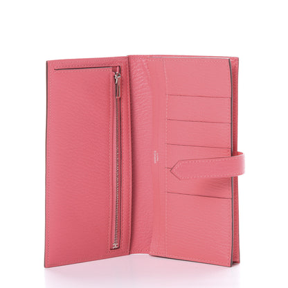 Hermes Chevre Mysore Bearn Gusset Wallet Rose Lipstick 4 of 7