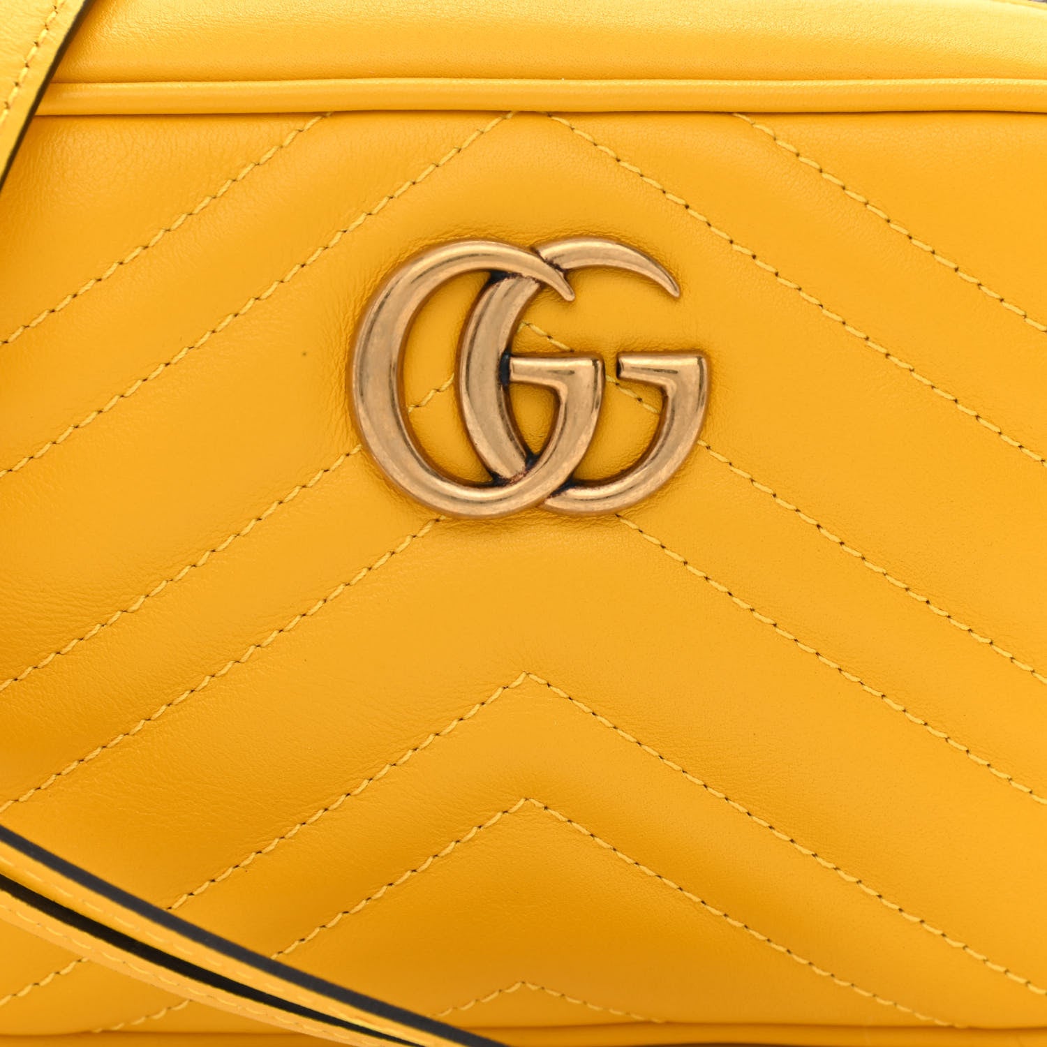 Gucci Calfskin Matelasse Mini GG Marmont Chain Shoulder Bag Stone Topaz 8 of 10