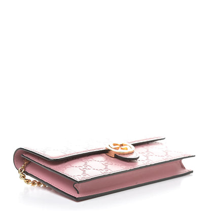 Gucci Guccissima Icon Chain Wallet Carmine Rose 4 of 11