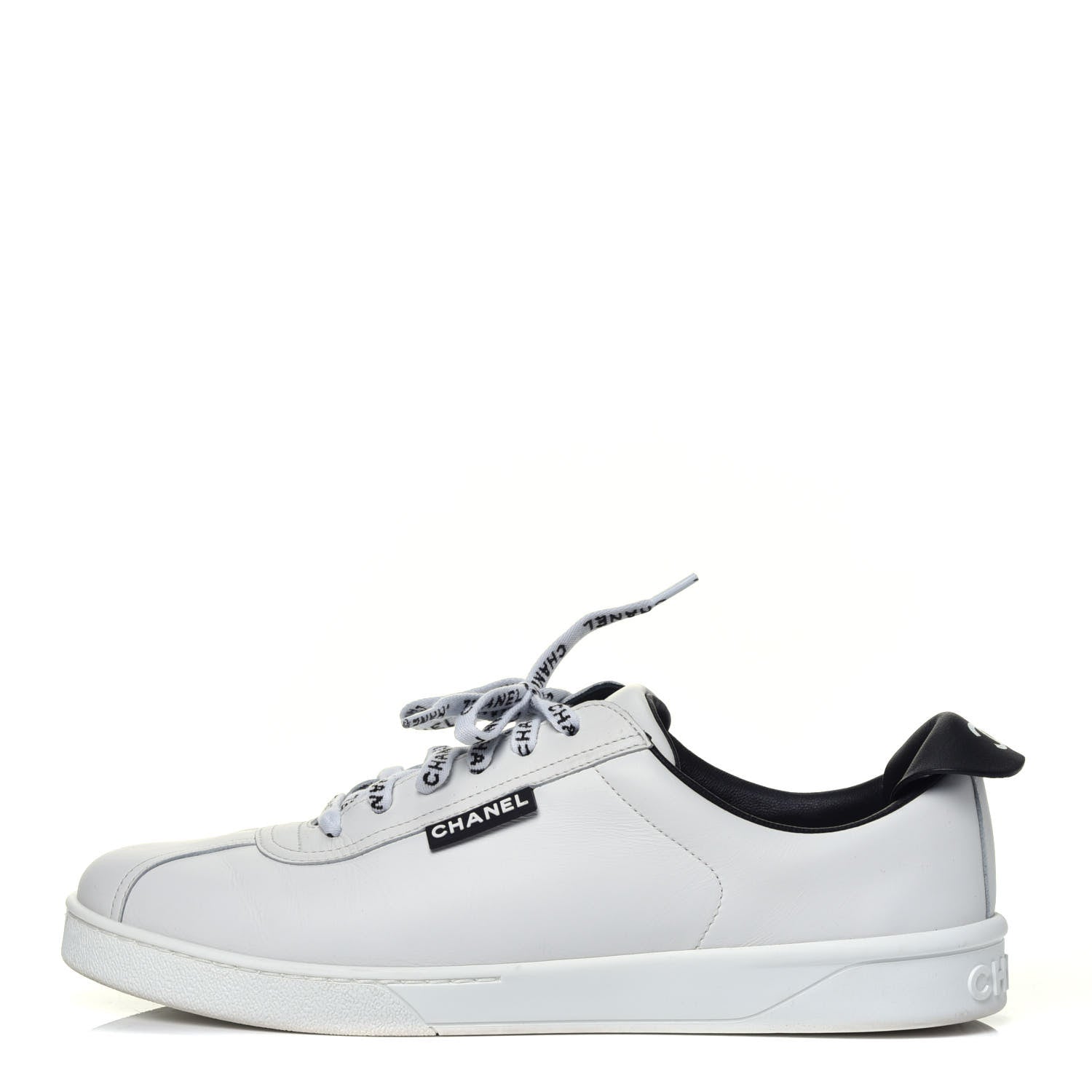 Chanel Calfskin CC Womens Sneakers 41 White 1 of 10