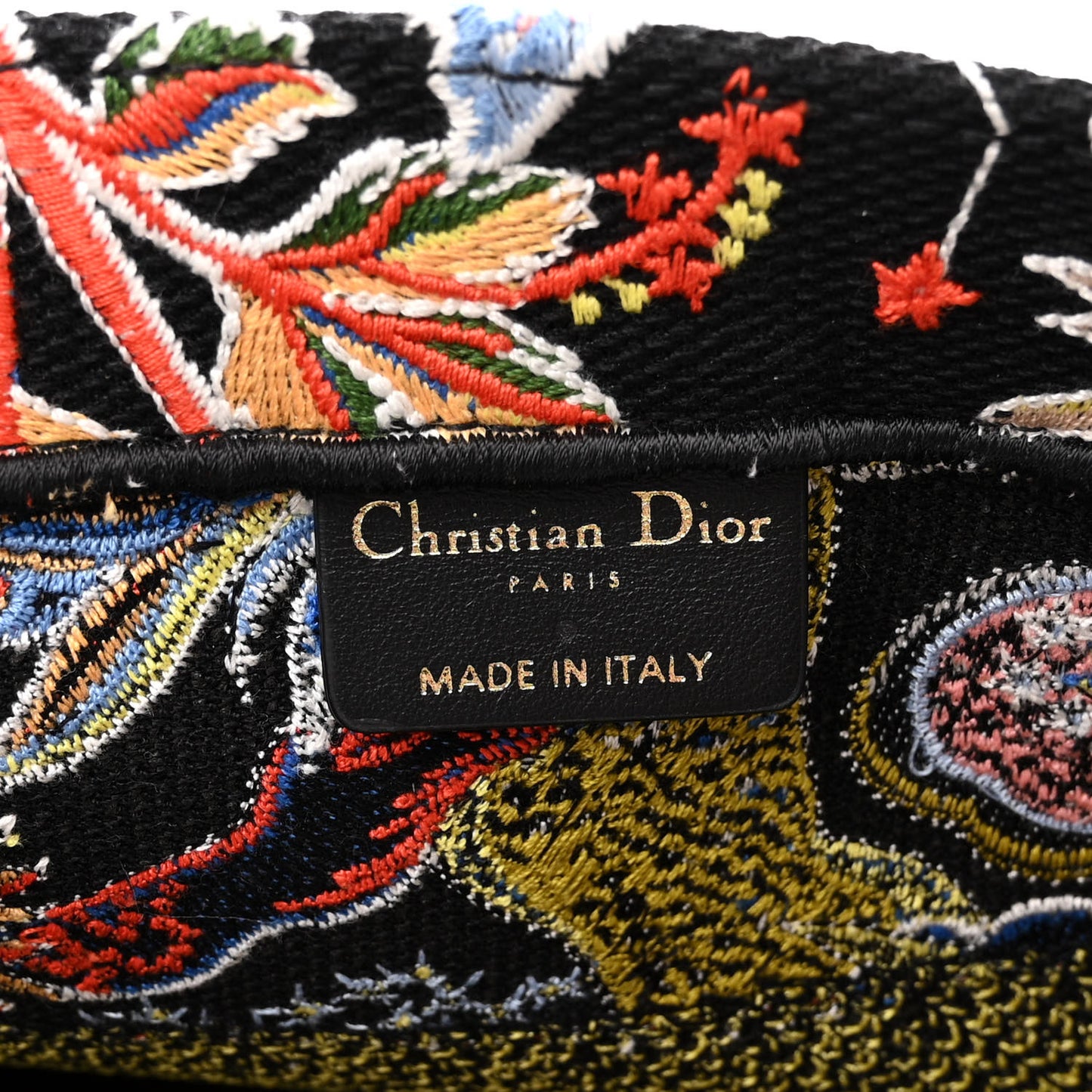 Canvas Zodiac Fantastico Embroidered Medium Book Tote Black Multicolor