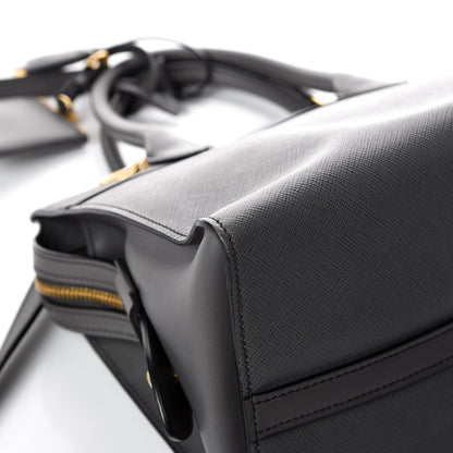 Prada Saffiano City Calfskin Medium Esplanade Tote Mercurio 14 of 19