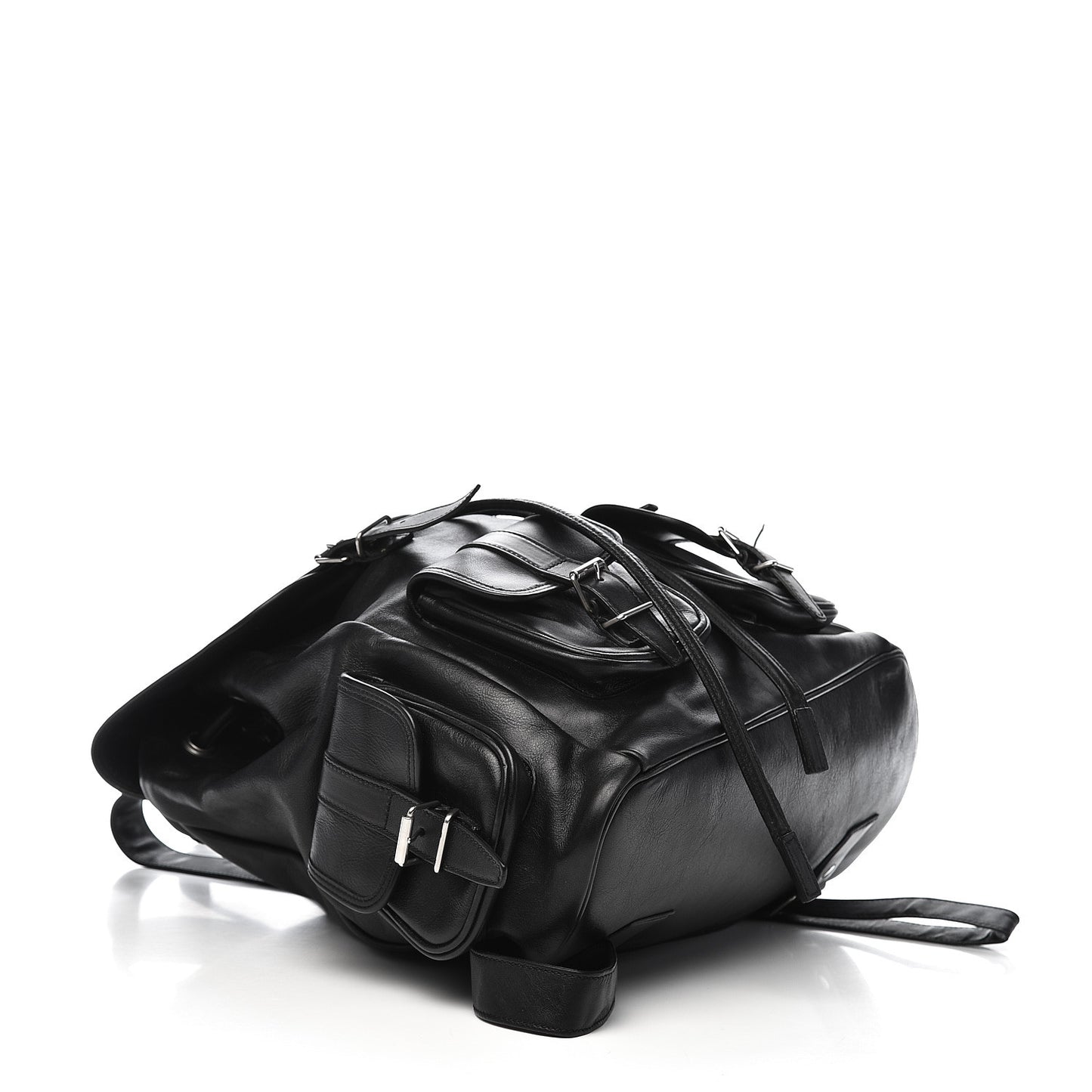 Smooth Calfskin Roc Sack Backpack Black