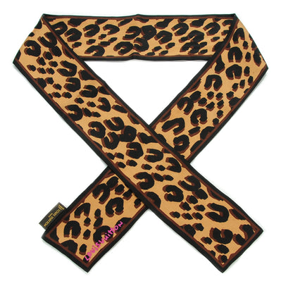 Louis Vuitton Silk Leopard Bandeau Scarf Marron 1 of 5