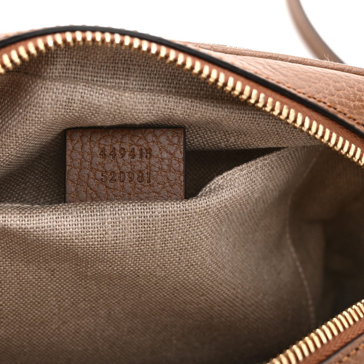 Gucci Monogram Mini Bree Messenger Bag Beige Tabacco 7 of 11