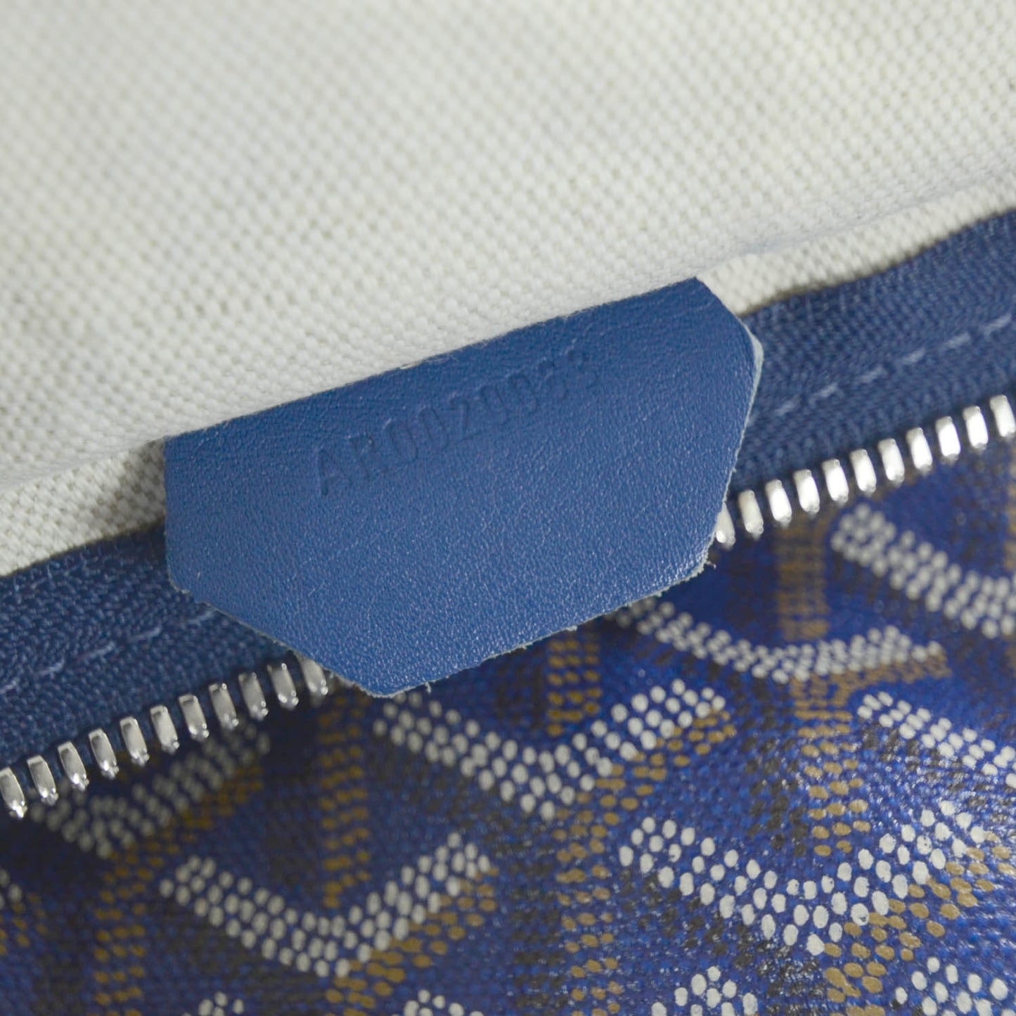 Goyardine Fidji Zip Hobo Blue