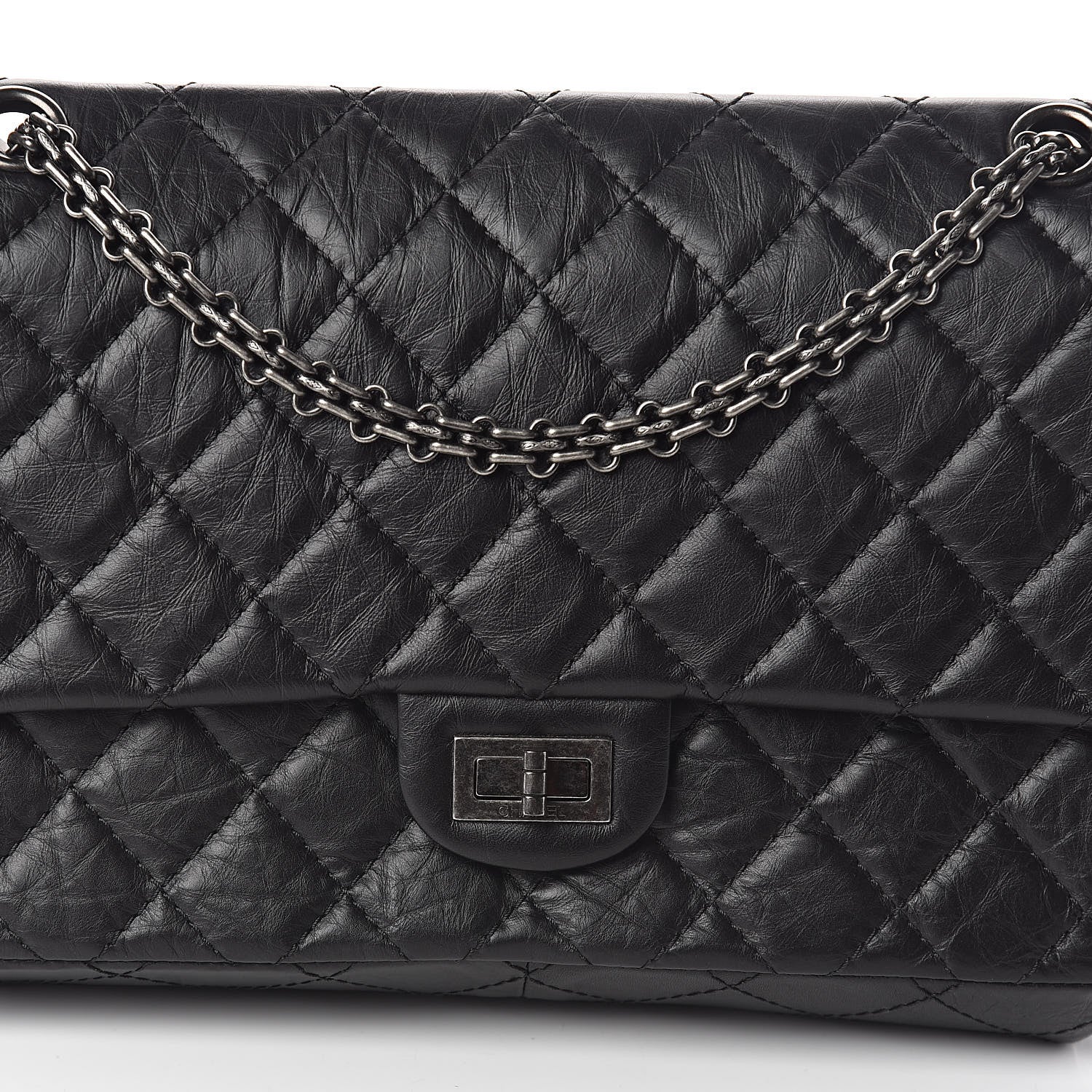 Chanel Aged Calfskin Quilted 2.55 Reissue 226 Flap Black 8 of 11