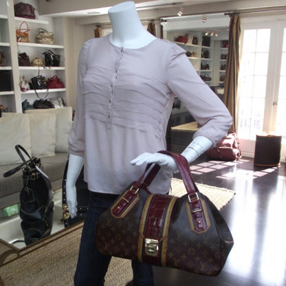 Louis Vuitton Monogram Mirage Griet Exotic Bordeaux 2 of 8