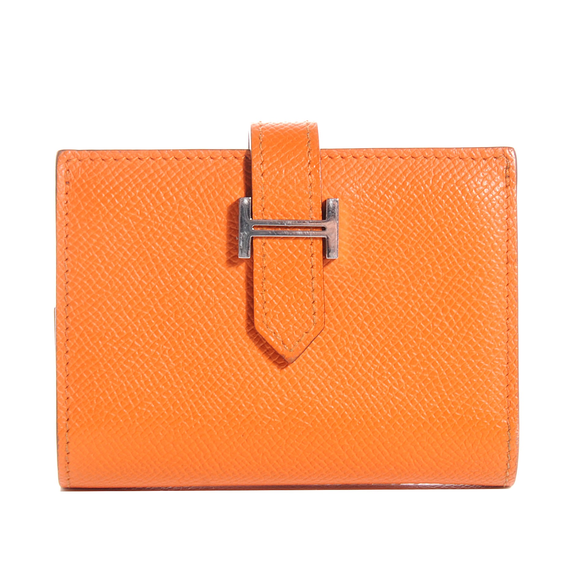 Hermes Epsom Mini Bearn Wallet Orange 1 of 6